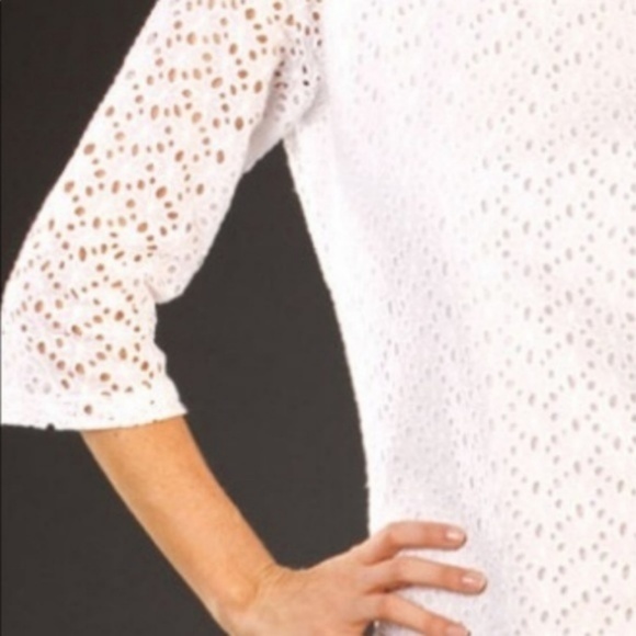 Tracy Negoshian White Eyelet Dress - Picture 3 of 3